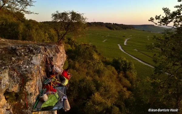 Bivouac sur les falaise de Vertus dans la Marne